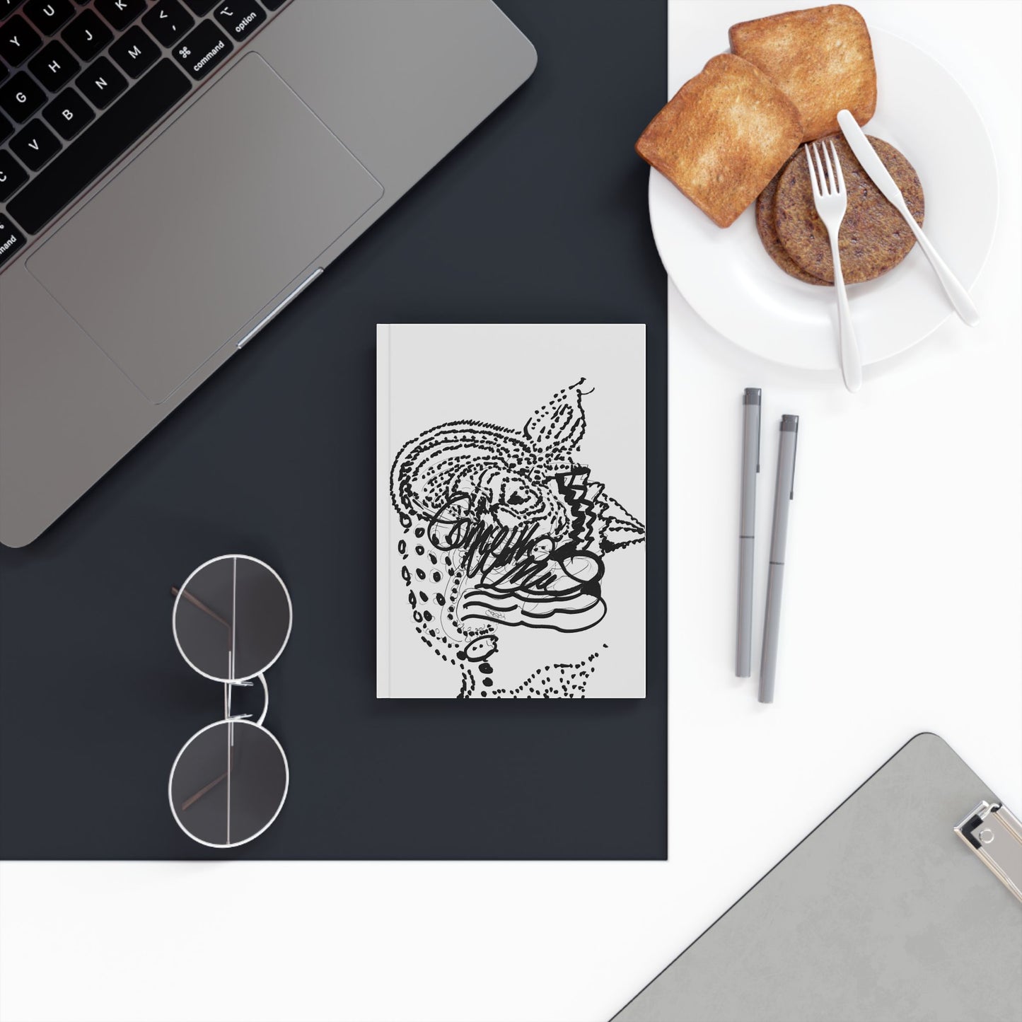 Stylish Hard Backed Journal - Artistic Design for Creativity & Reflection