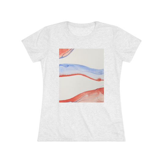 Women's Triblend Tee - Artistic Leopard Graphic T-Shirt