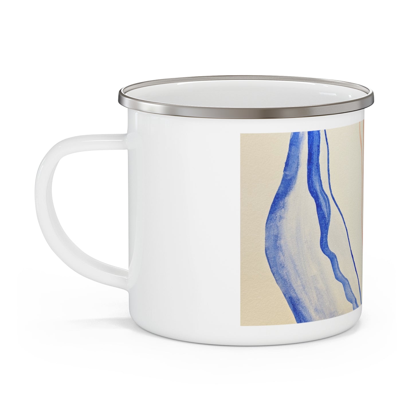 Nature Lover Enamel Camping Mug with Artistic Design