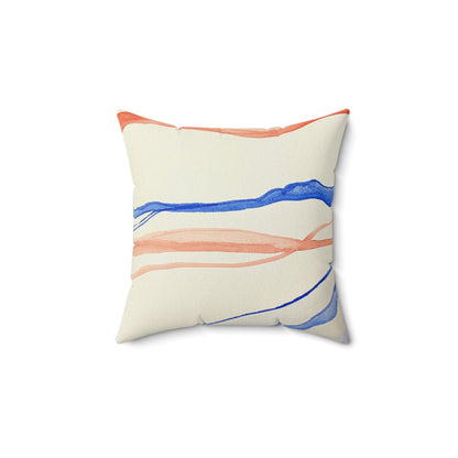 Abstract Art Spun Polyester Square Pillow - Modern Home Decor