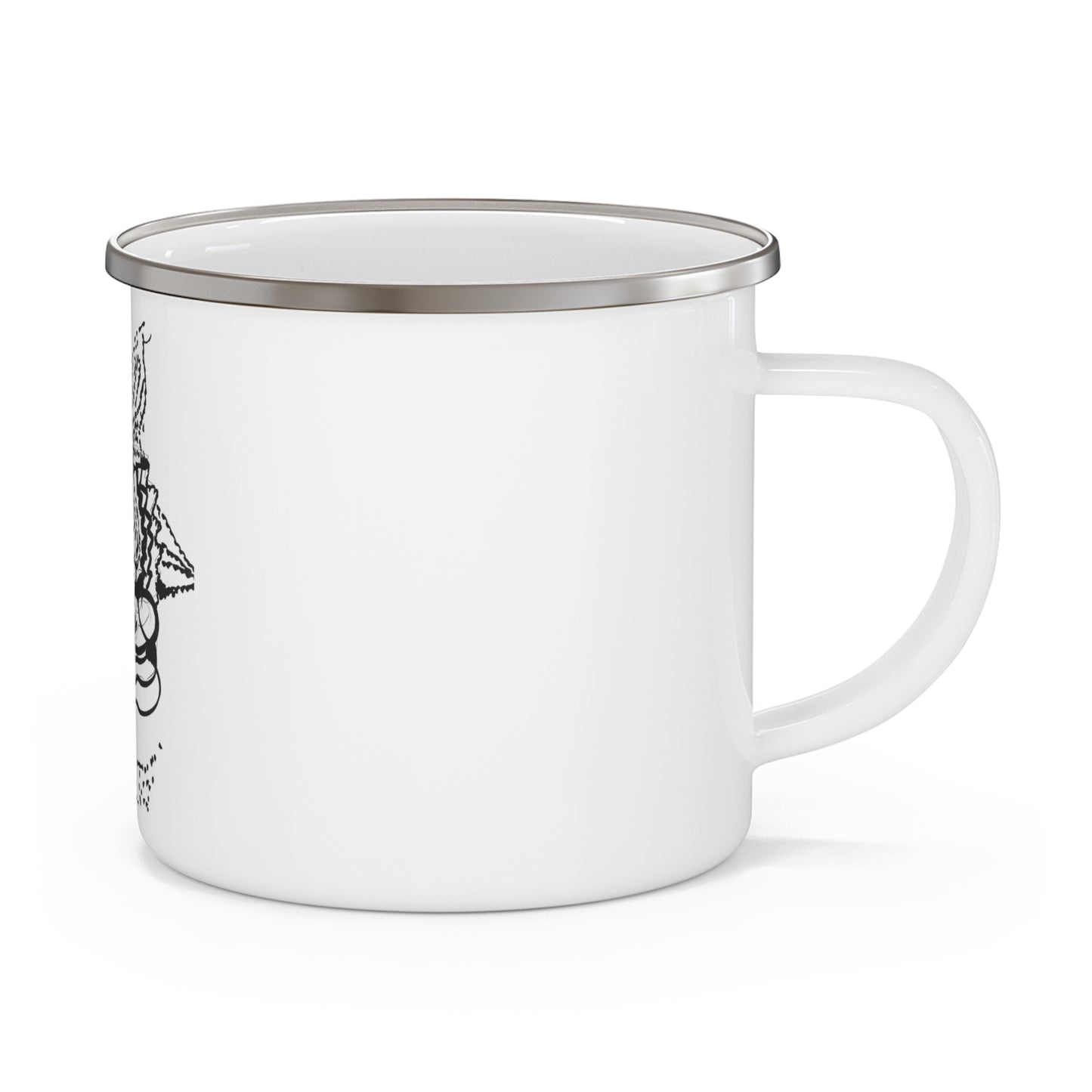 Nature Lover Enamel Camping Mug with Artistic Design