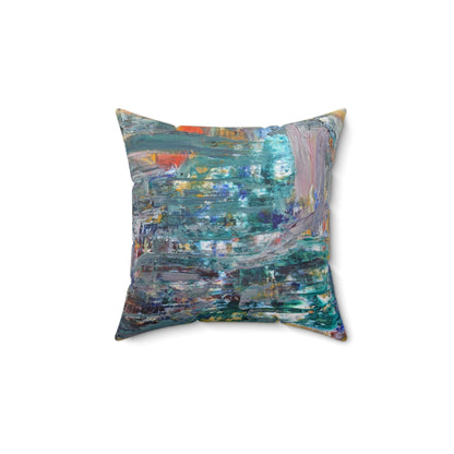 Abstract Art Spun Polyester Square Pillow - Modern Home Decor