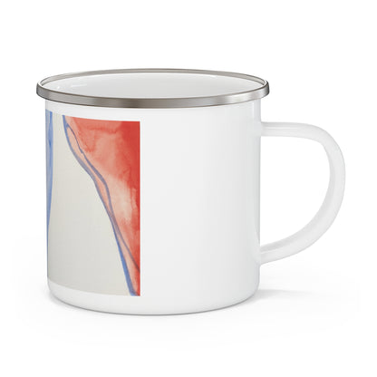 Nature Lover Enamel Camping Mug with Artistic Design