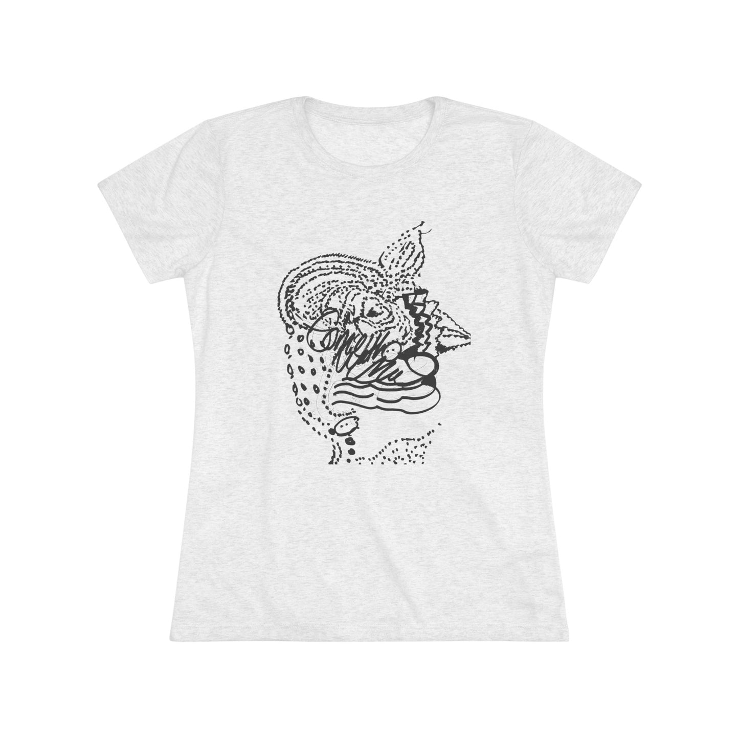 Women's Triblend Tee - Artistic Leopard Graphic T-Shirt