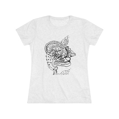 Women's Triblend Tee - Artistic Leopard Graphic T-Shirt