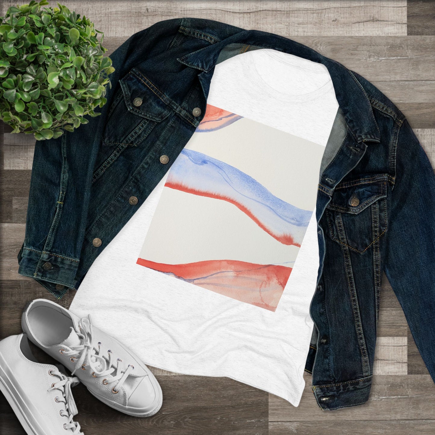 Women's Triblend Tee - Artistic Leopard Graphic T-Shirt