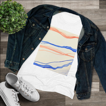 Women's Triblend Tee - Artistic Leopard Graphic T-Shirt