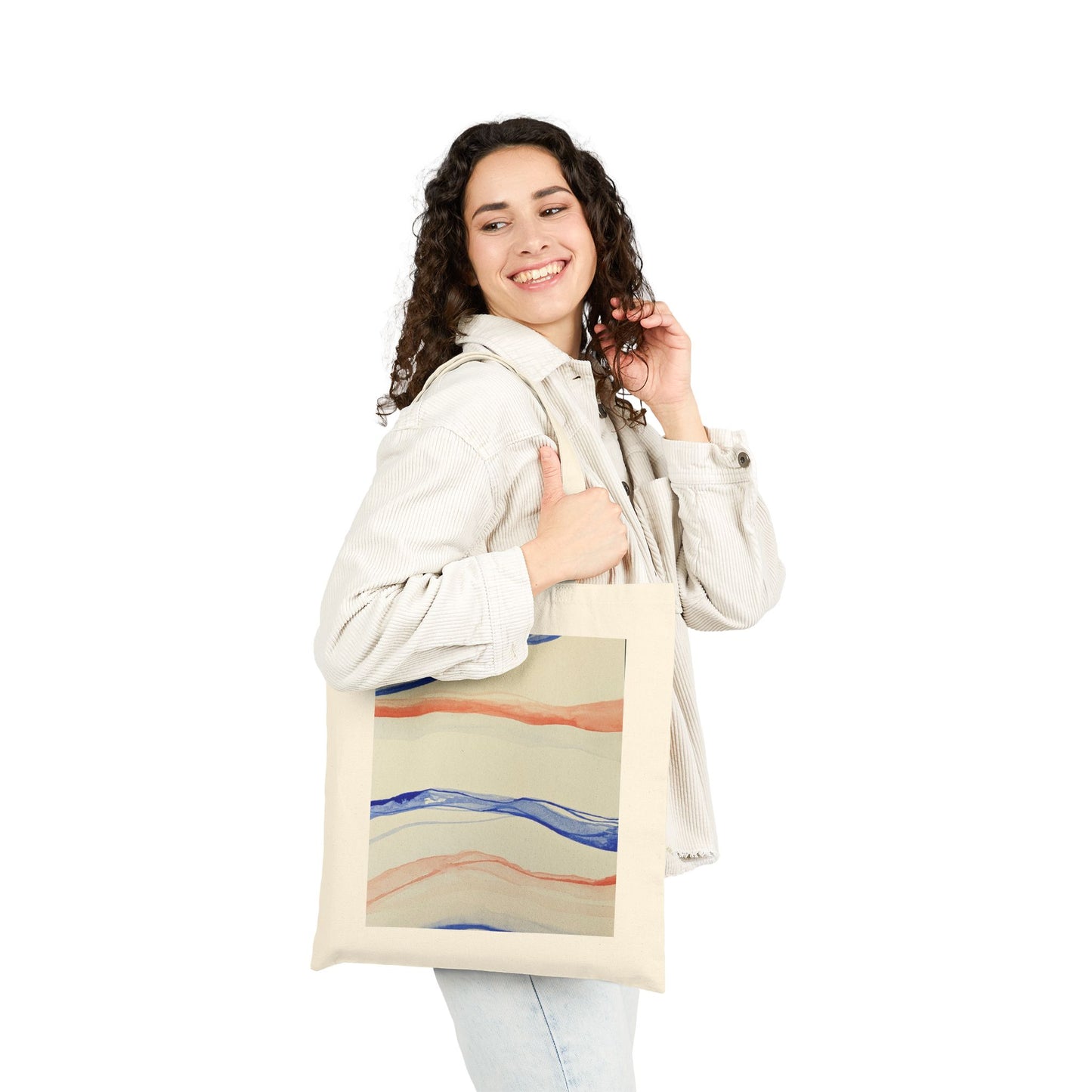 Artistic Cotton Canvas Tote Bag - Eco-Friendly Fashion & Everyday Use