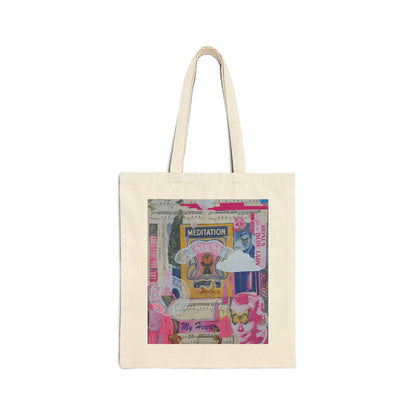 Meditation —  Pink Mixed-Media Art Tote | Supports Teaching Artists