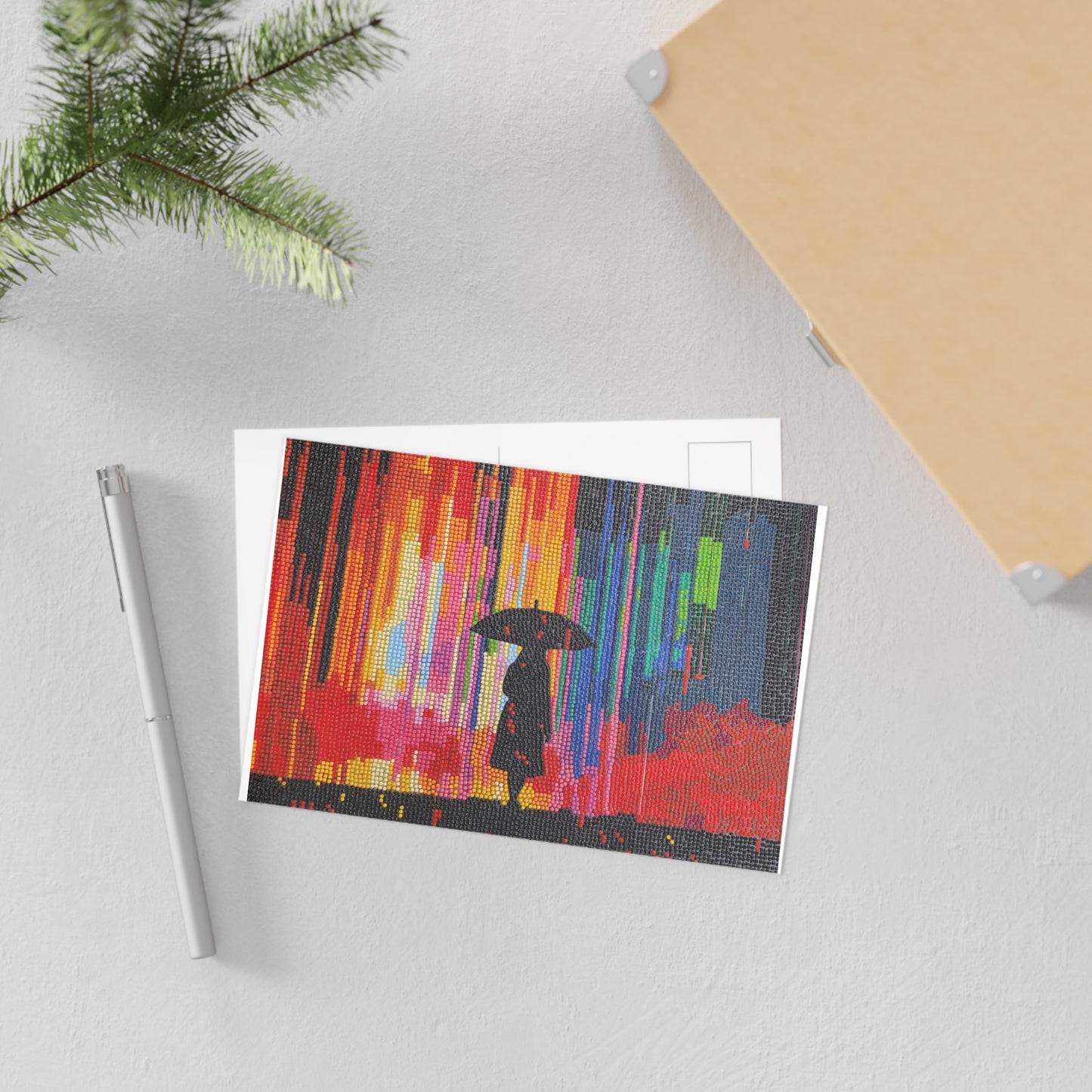 Fine Art Postcard – Walking Through Color | SG808 Artist Collection – Teresa