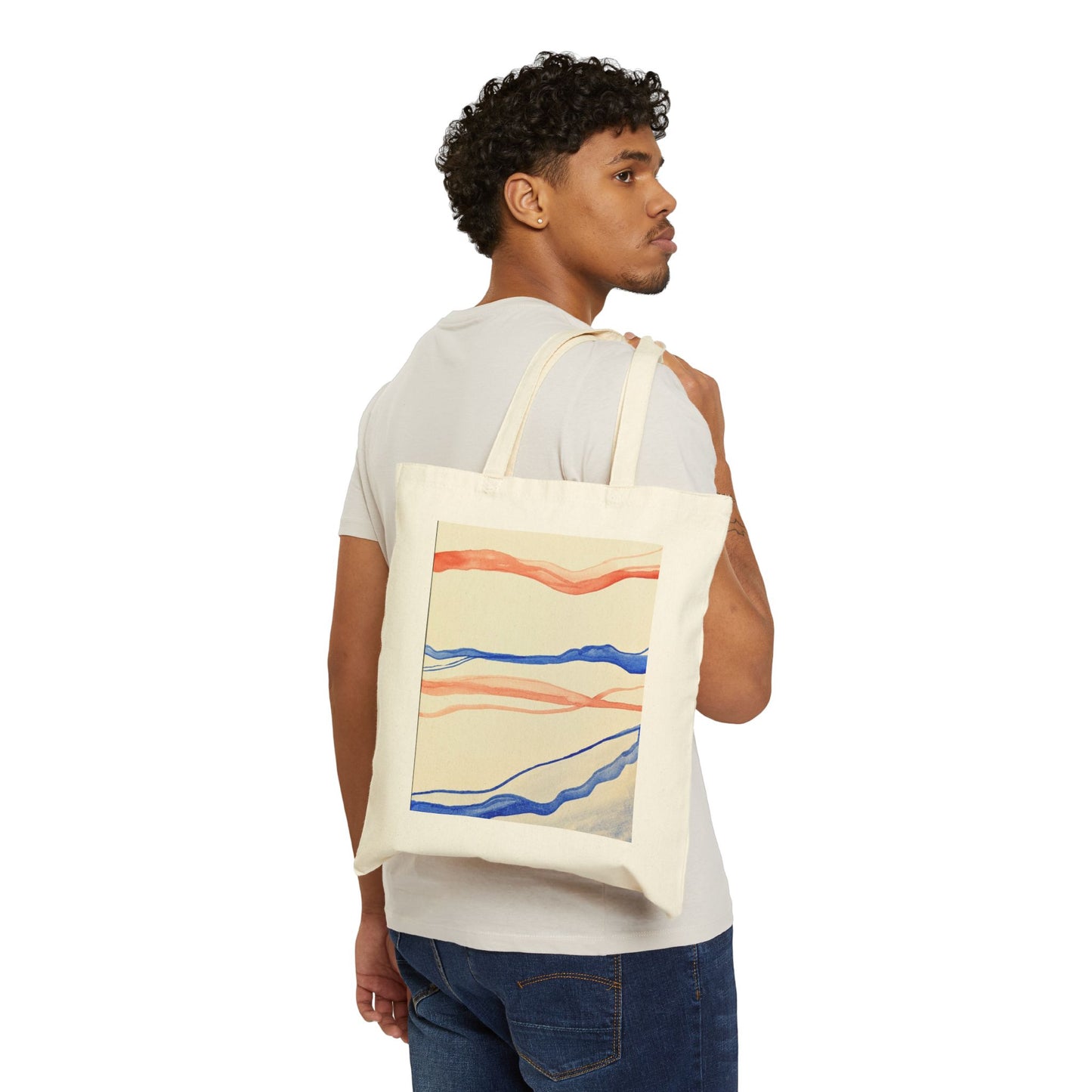 Artistic Cotton Canvas Tote Bag - Eco-Friendly Fashion & Everyday Use