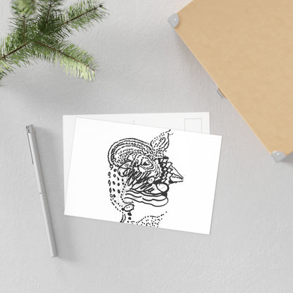 Artistic Fine Art Postcards - Unique Black and White Designs for Collectors and Gifting