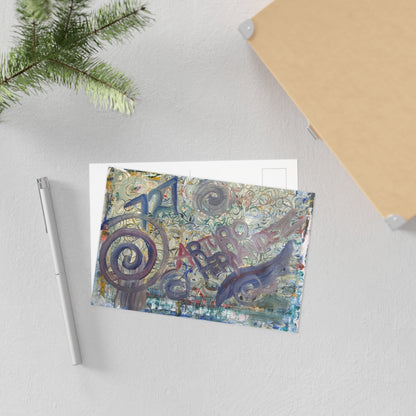 Artistic Fine Art Postcards - Unique Black and White Designs for Collectors and Gifting