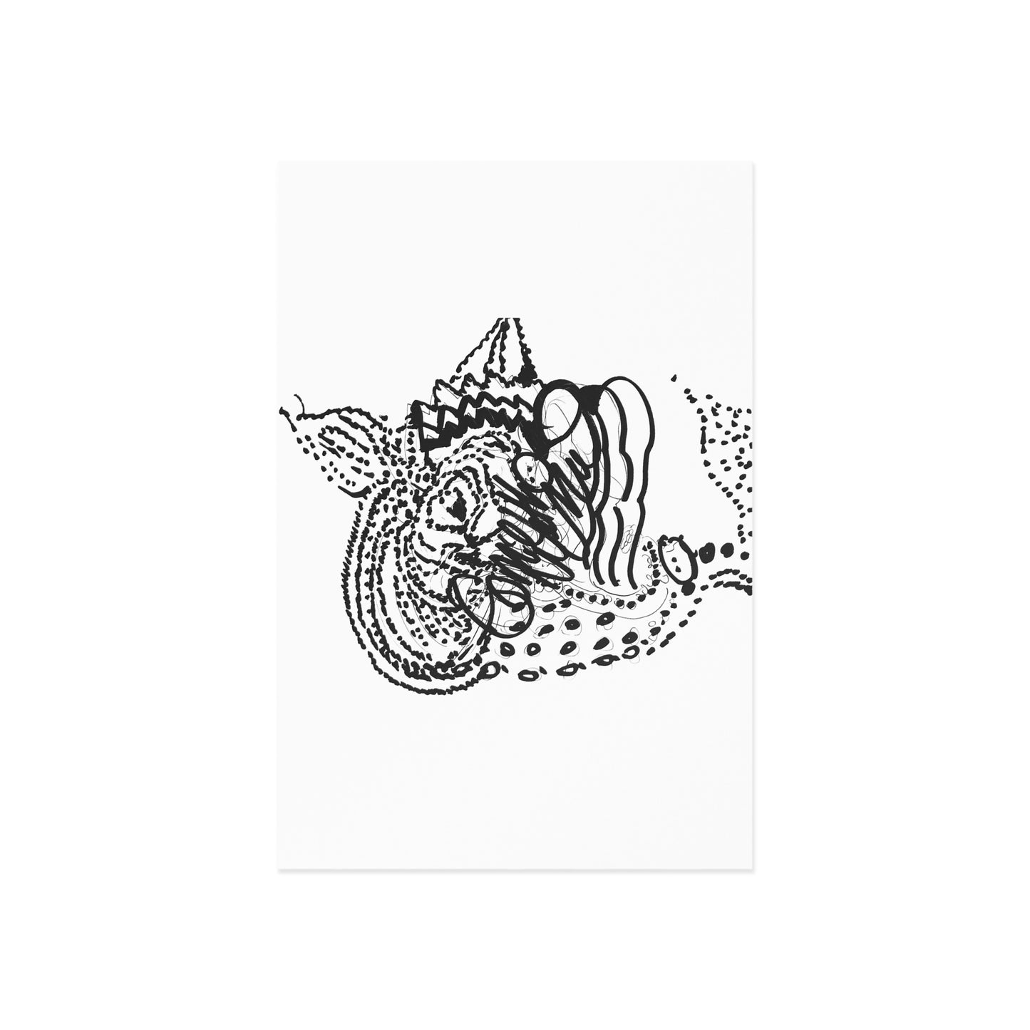 Artistic Fine Art Postcards - Unique Black and White Designs for Collectors and Gifting