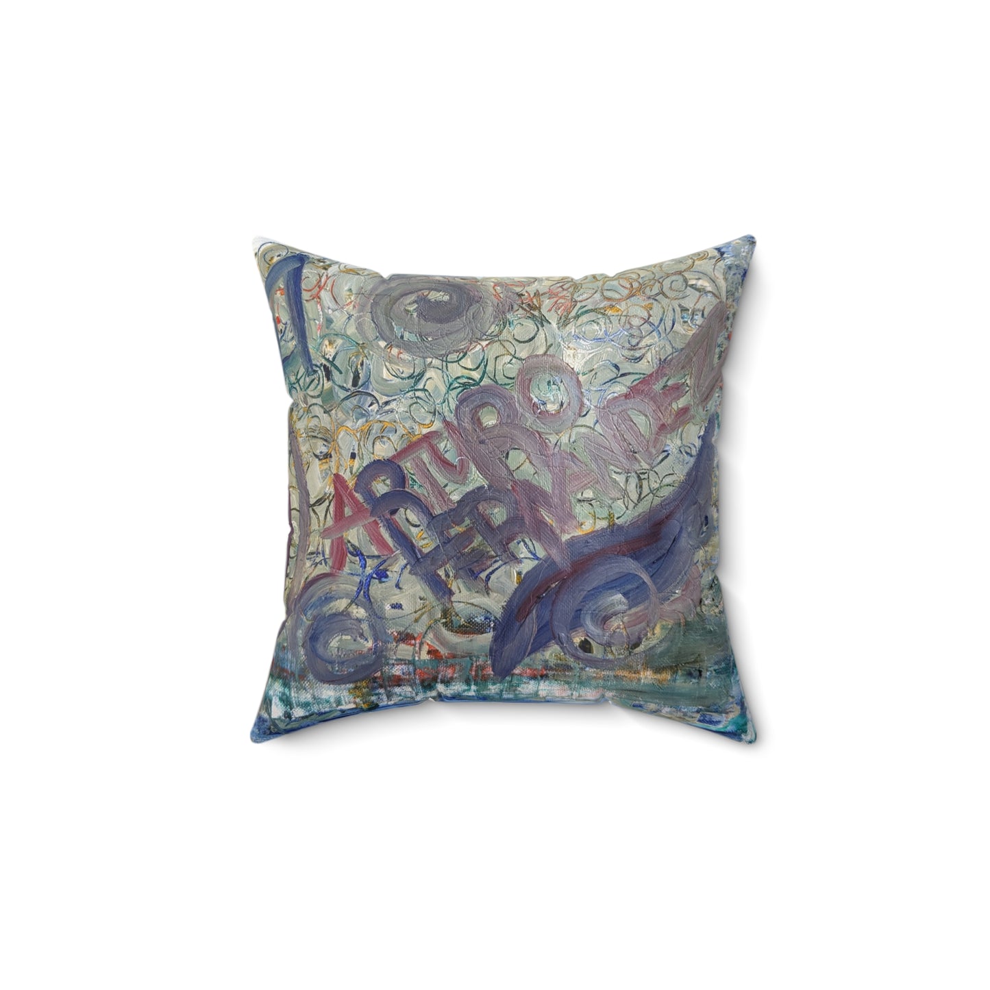 Abstract Art Spun Polyester Square Pillow - Modern Home Decor