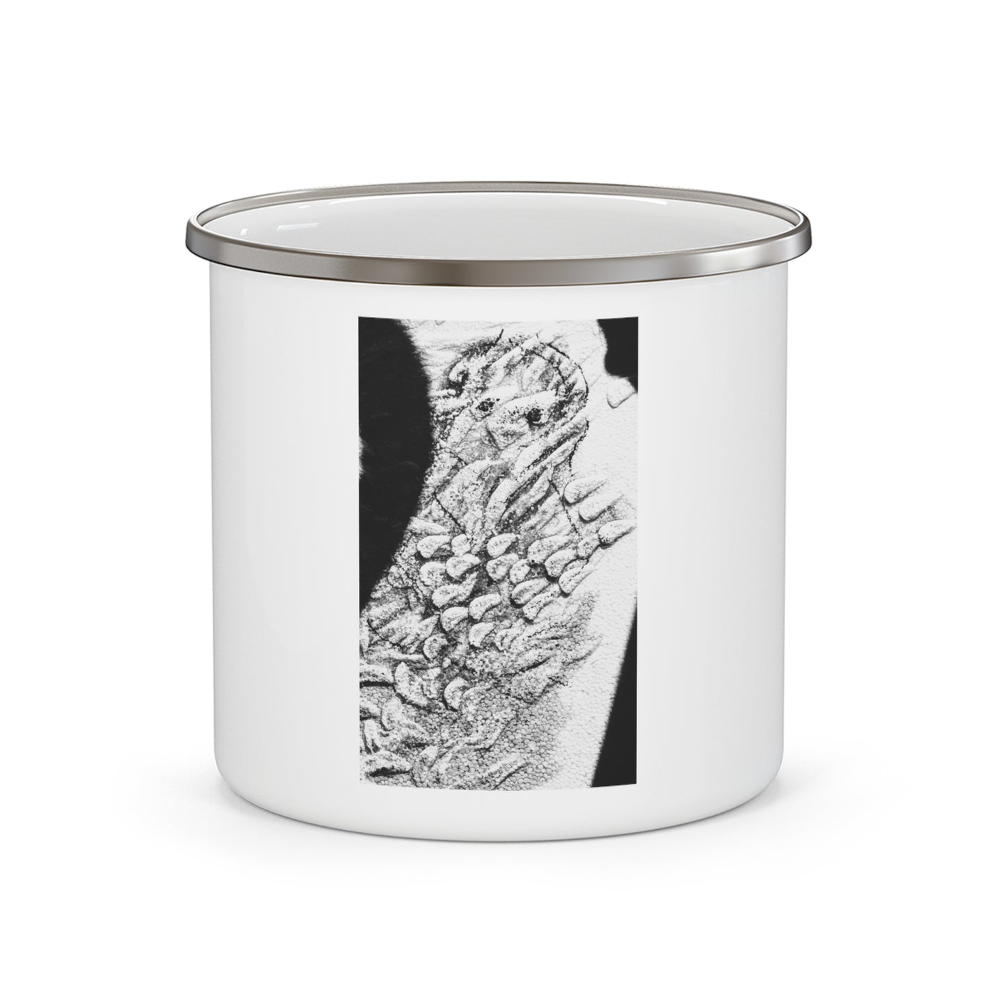 Nature Lover Enamel Camping Mug with Artistic Design