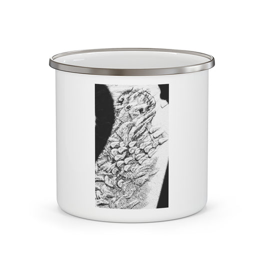Nature Lover Enamel Camping Mug with Artistic Design