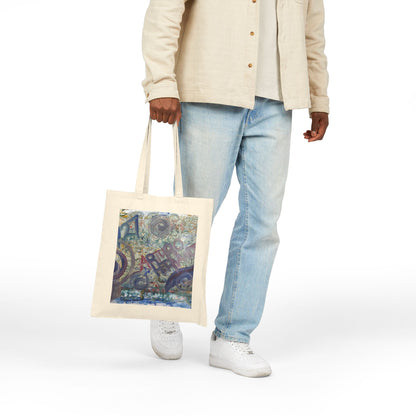 Artistic Cotton Canvas Tote Bag - Eco-Friendly Fashion & Everyday Use