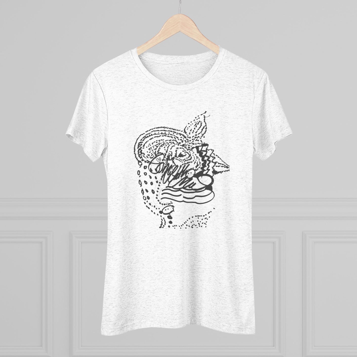 Women's Triblend Tee - Artistic Leopard Graphic T-Shirt