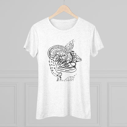 Women's Triblend Tee - Artistic Leopard Graphic T-Shirt