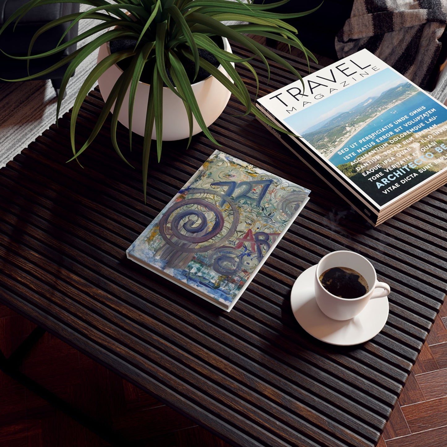 Stylish Hard Backed Journal - Artistic Design for Creativity & Reflection