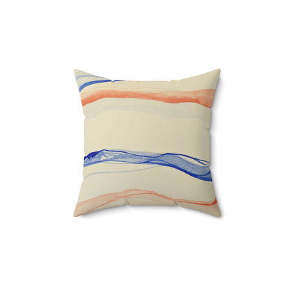 Abstract Art Spun Polyester Square Pillow - Modern Home Decor