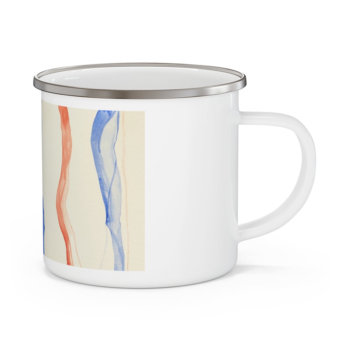 Nature Lover Enamel Camping Mug with Artistic Design