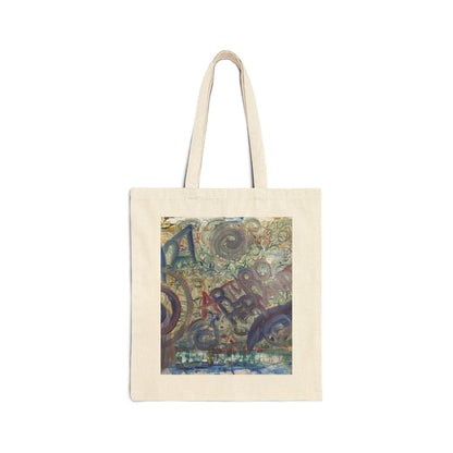 Artistic Cotton Canvas Tote Bag - Eco-Friendly Fashion & Everyday Use