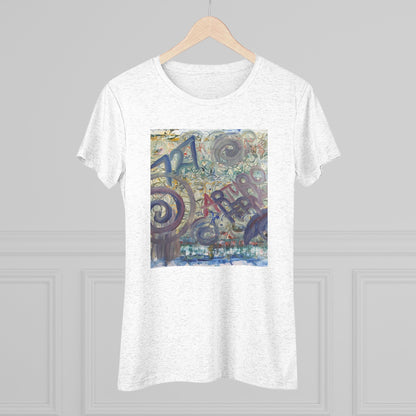 Women's Triblend Tee - Artistic Leopard Graphic T-Shirt