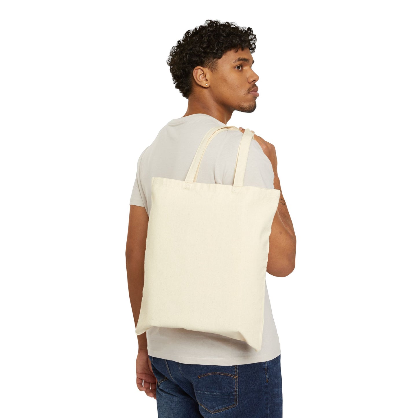 Artistic Cotton Canvas Tote Bag - Eco-Friendly Fashion & Everyday Use