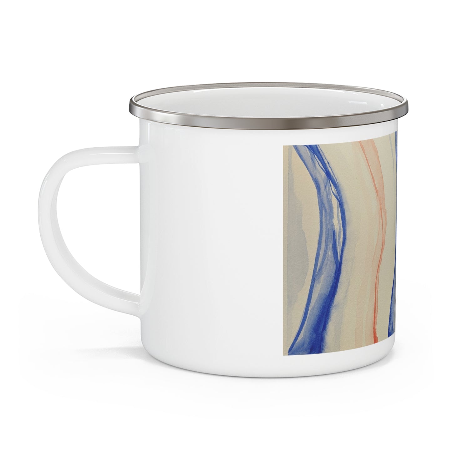 Nature Lover Enamel Camping Mug with Artistic Design