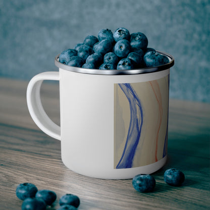 Nature Lover Enamel Camping Mug with Artistic Design