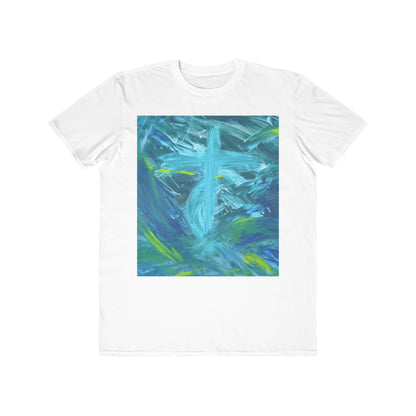 Men’s Abstract Cross T-Shirt | Faith-Inspired Finger Painted Art Tee