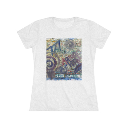 Women's Triblend Tee - Artistic Leopard Graphic T-Shirt