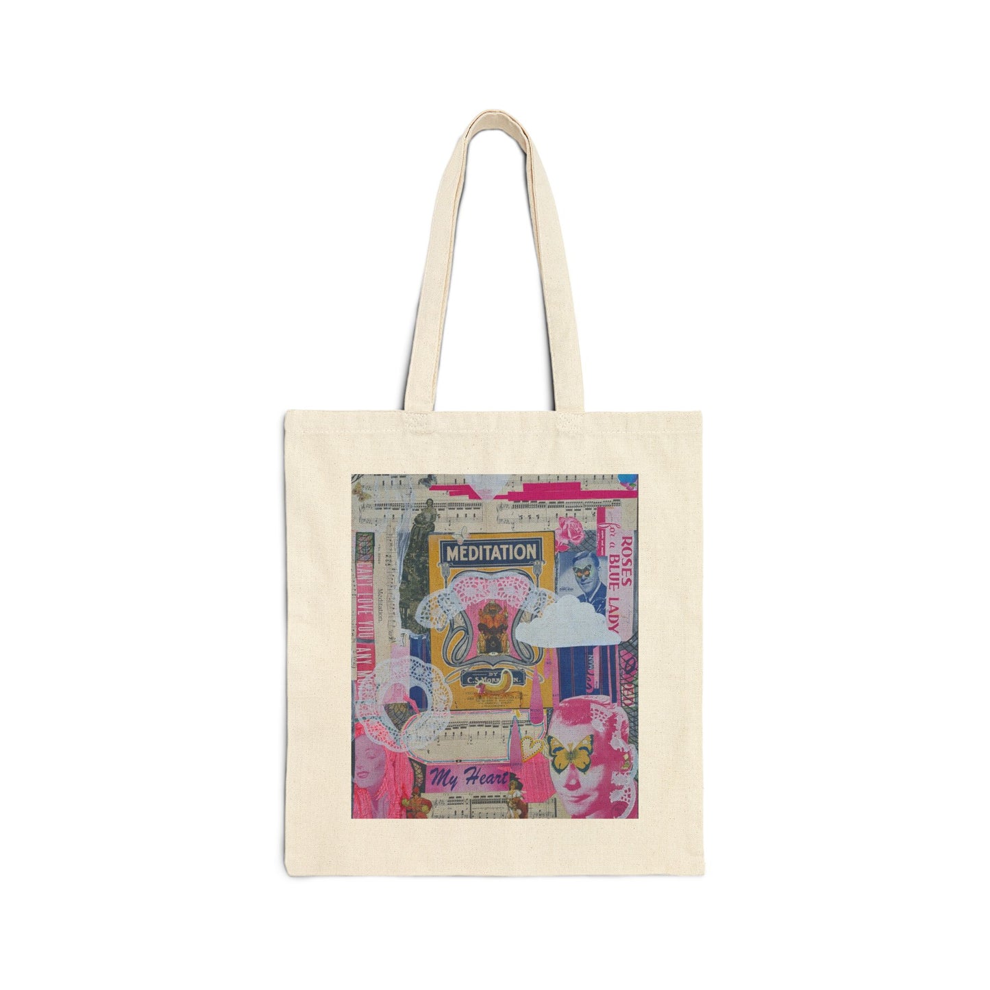 Meditation —  Pink Mixed-Media Art Tote | Supports Teaching Artists