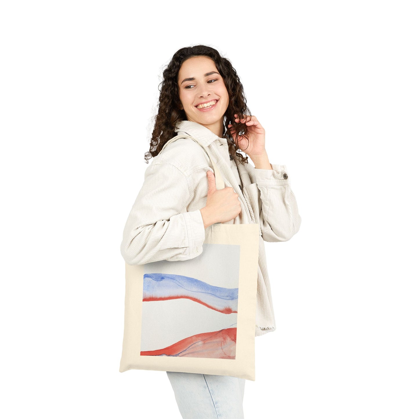 Artistic Cotton Canvas Tote Bag - Eco-Friendly Fashion & Everyday Use