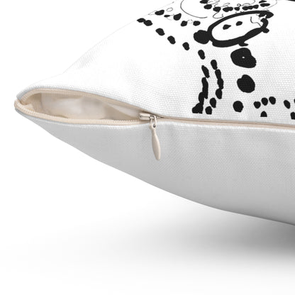 Abstract Art Spun Polyester Square Pillow - Modern Home Decor