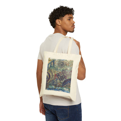 Artistic Cotton Canvas Tote Bag - Eco-Friendly Fashion & Everyday Use