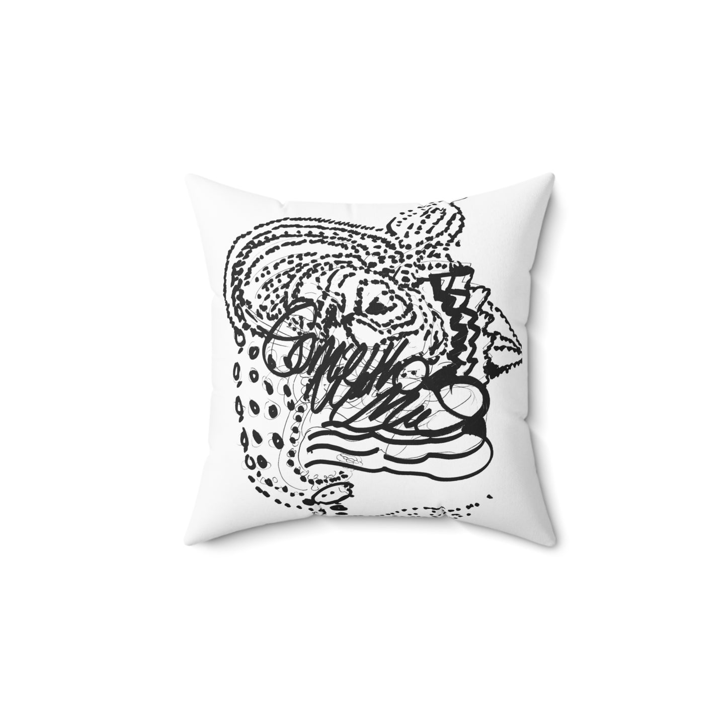 Abstract Art Spun Polyester Square Pillow - Modern Home Decor