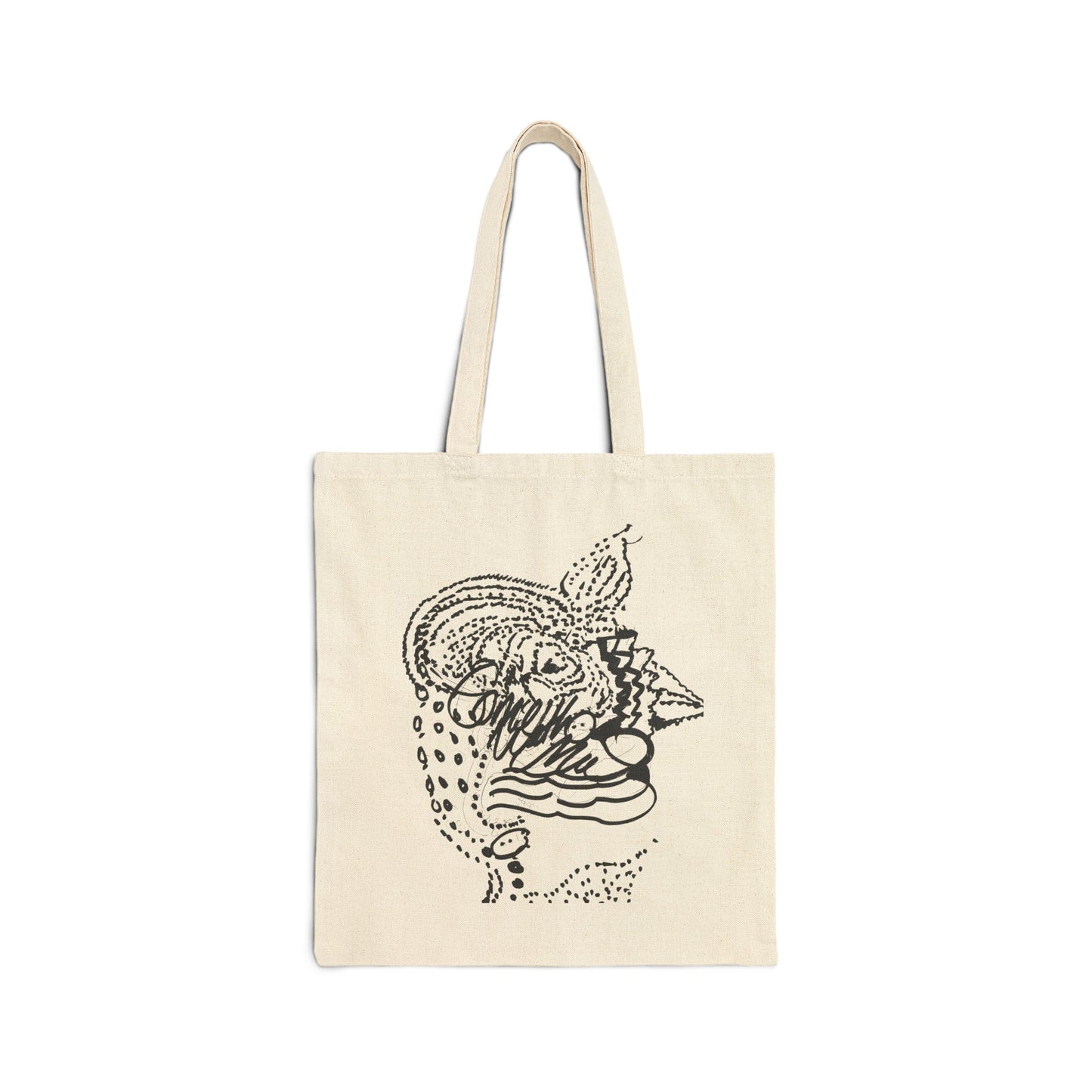 Artistic Cotton Canvas Tote Bag - Eco-Friendly Fashion & Everyday Use