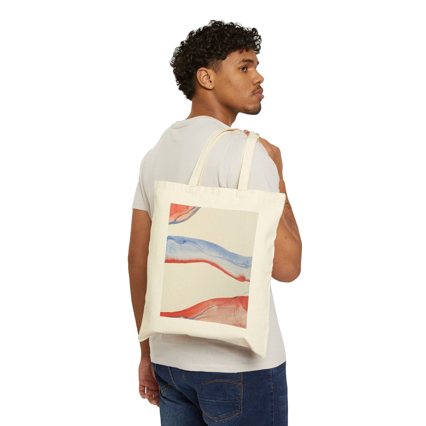 Artistic Cotton Canvas Tote Bag - Eco-Friendly Fashion & Everyday Use