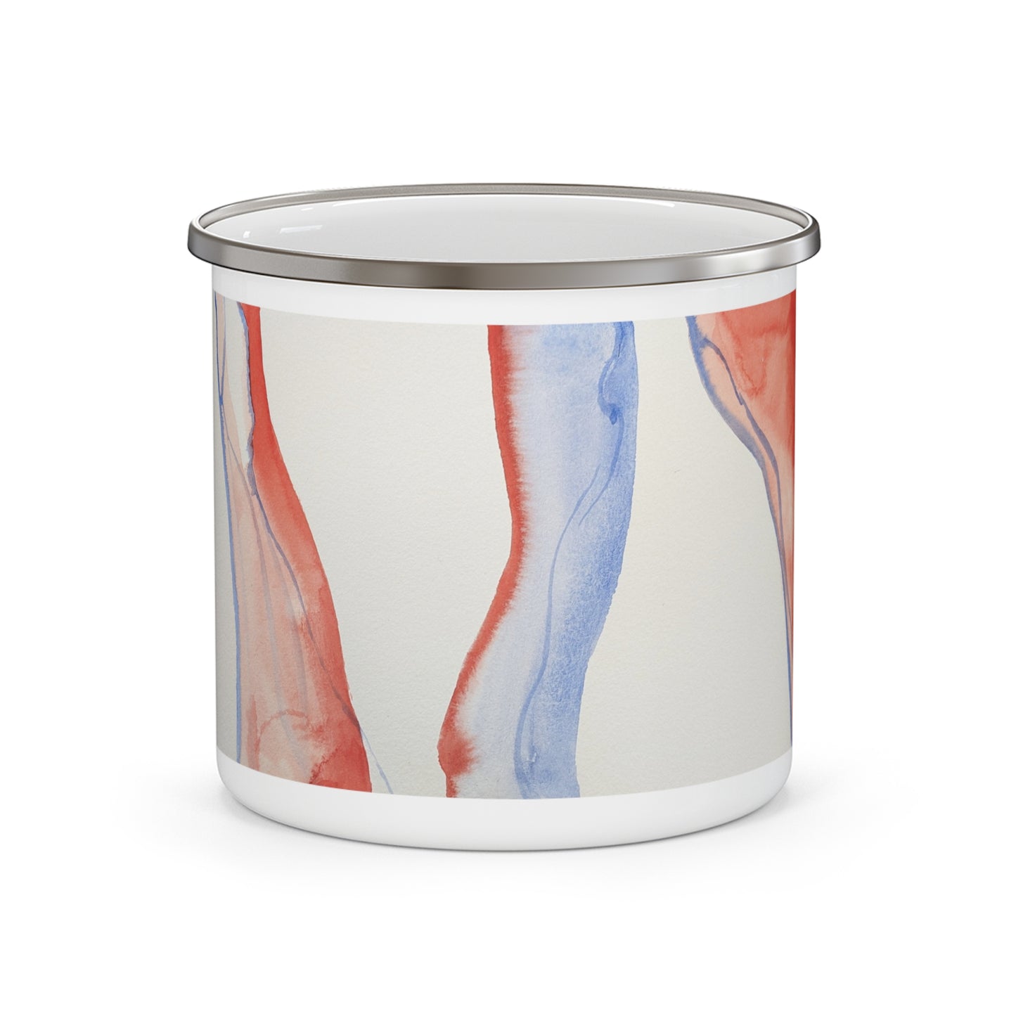 Nature Lover Enamel Camping Mug with Artistic Design