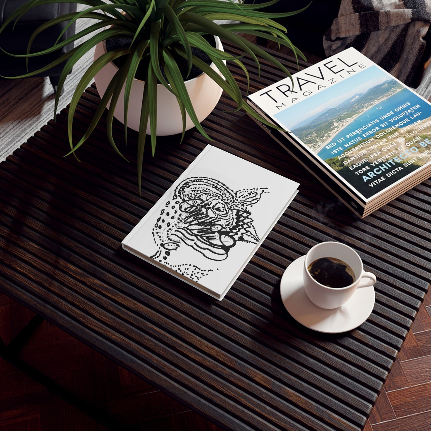 Stylish Hard Backed Journal - Artistic Design for Creativity & Reflection