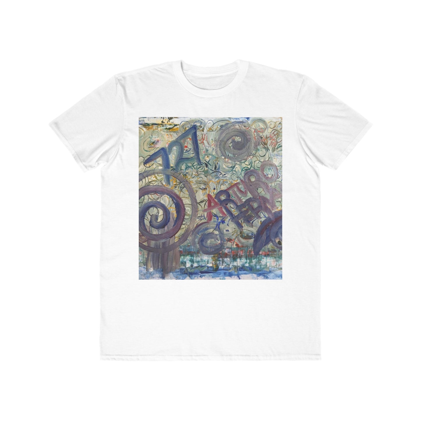 Men's Lightweight Fashion Tee - Abstract Art Design for Creative Souls