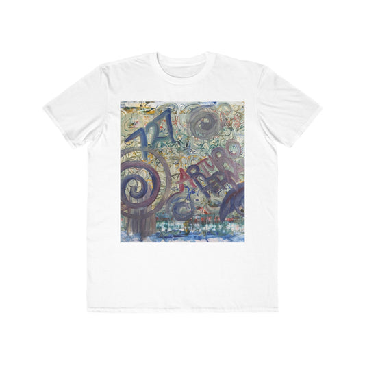 Men's Lightweight Fashion Tee - Abstract Art Design for Creative Souls