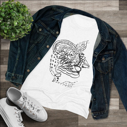 Women's Triblend Tee - Artistic Leopard Graphic T-Shirt