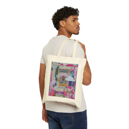 Meditation —  Pink Mixed-Media Art Tote | Supports Teaching Artists