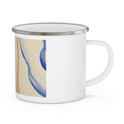 Nature Lover Enamel Camping Mug with Artistic Design