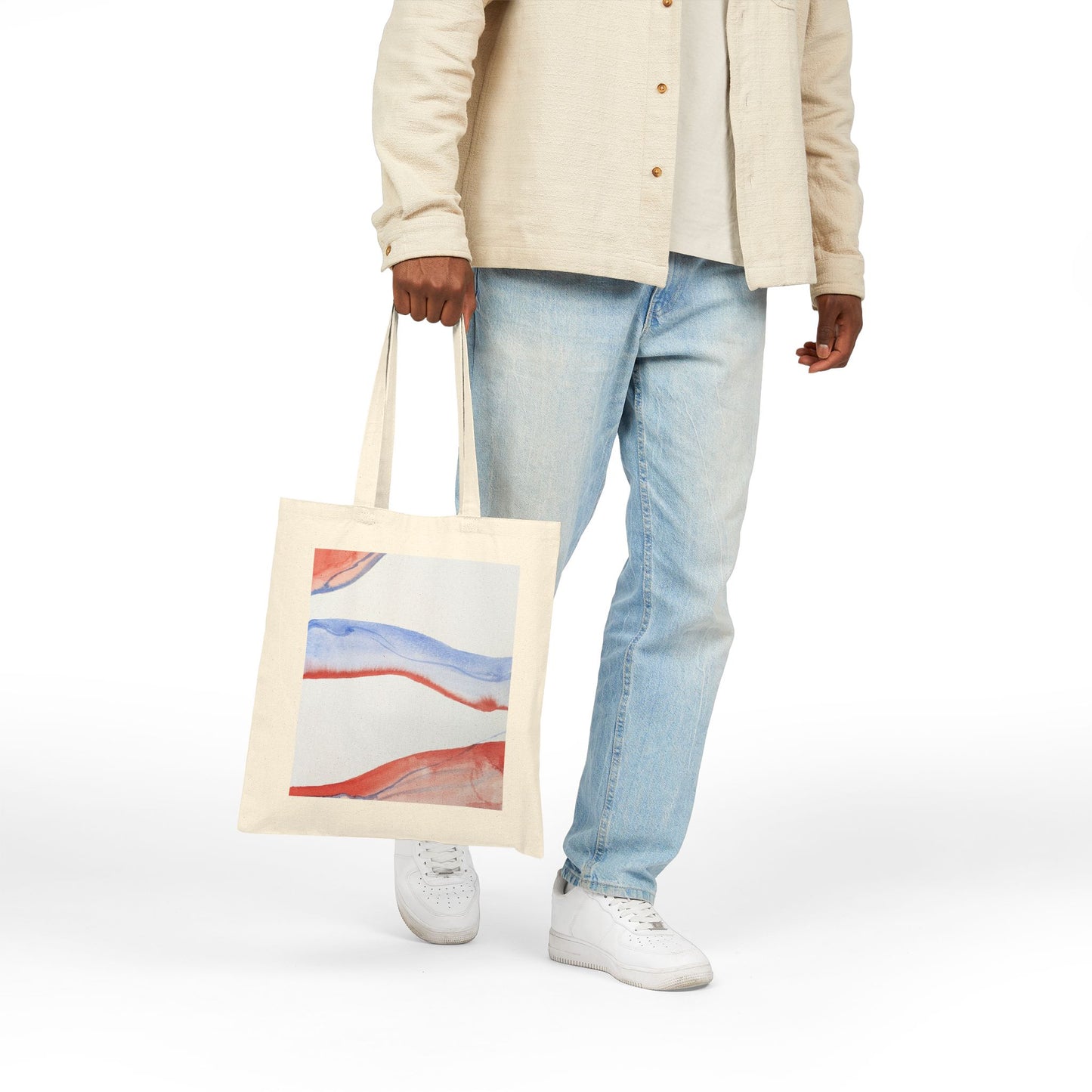 Artistic Cotton Canvas Tote Bag - Eco-Friendly Fashion & Everyday Use